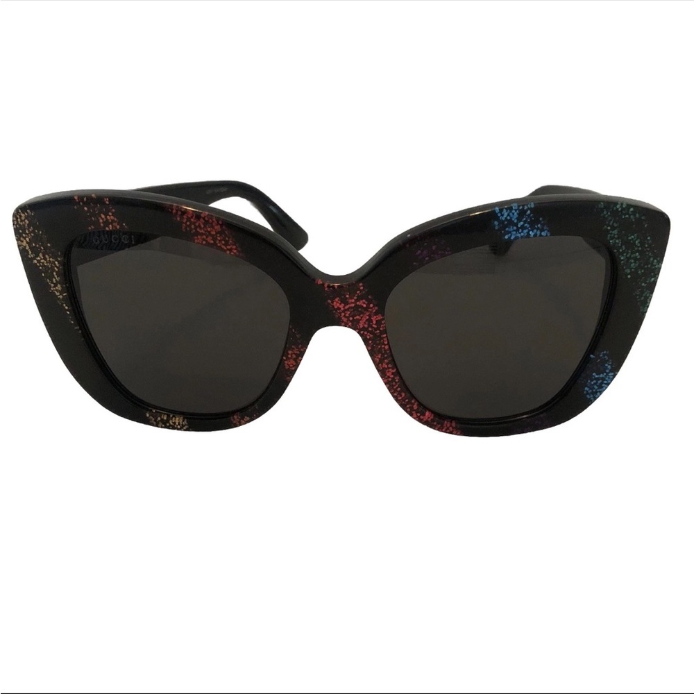 Gucci Multicolor Glitter Cat-Eye Sunglasses